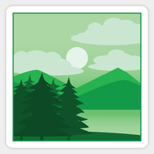Forest view cute illustration Sticker